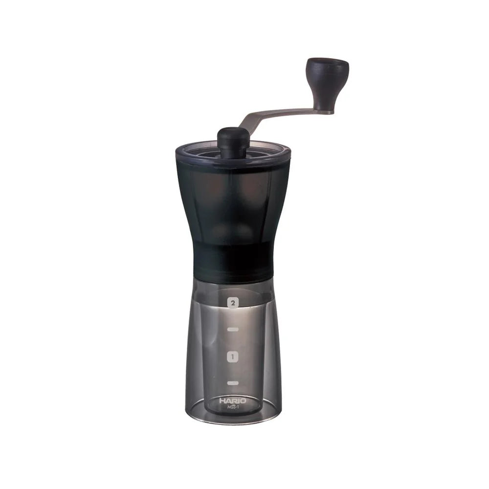Hario hand grinder with white background