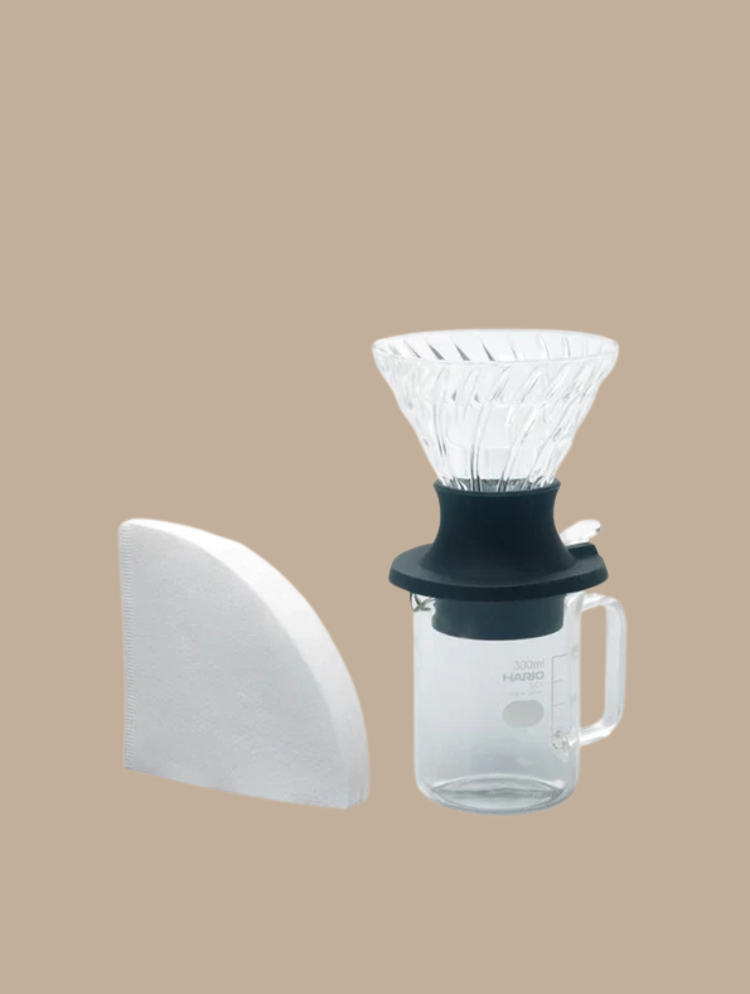 Hario Switch with filter paper and Beaker