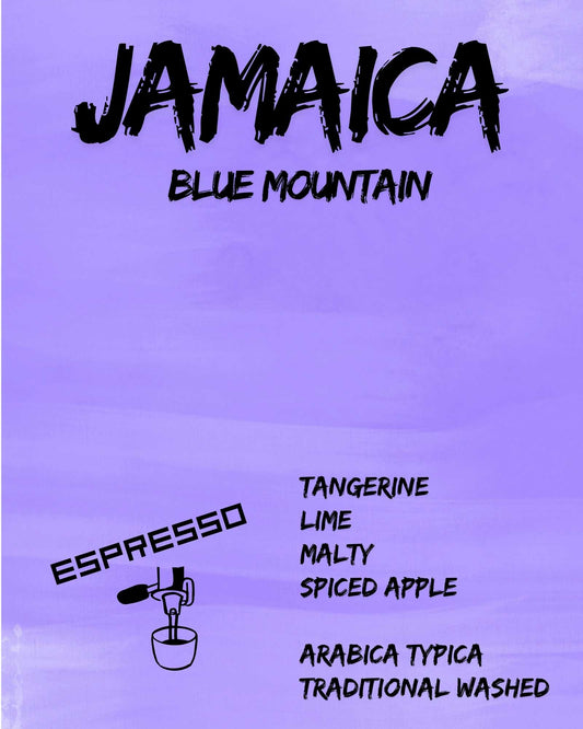 Authentic jamaica Blue Mountain Coffee roasted for espresso.