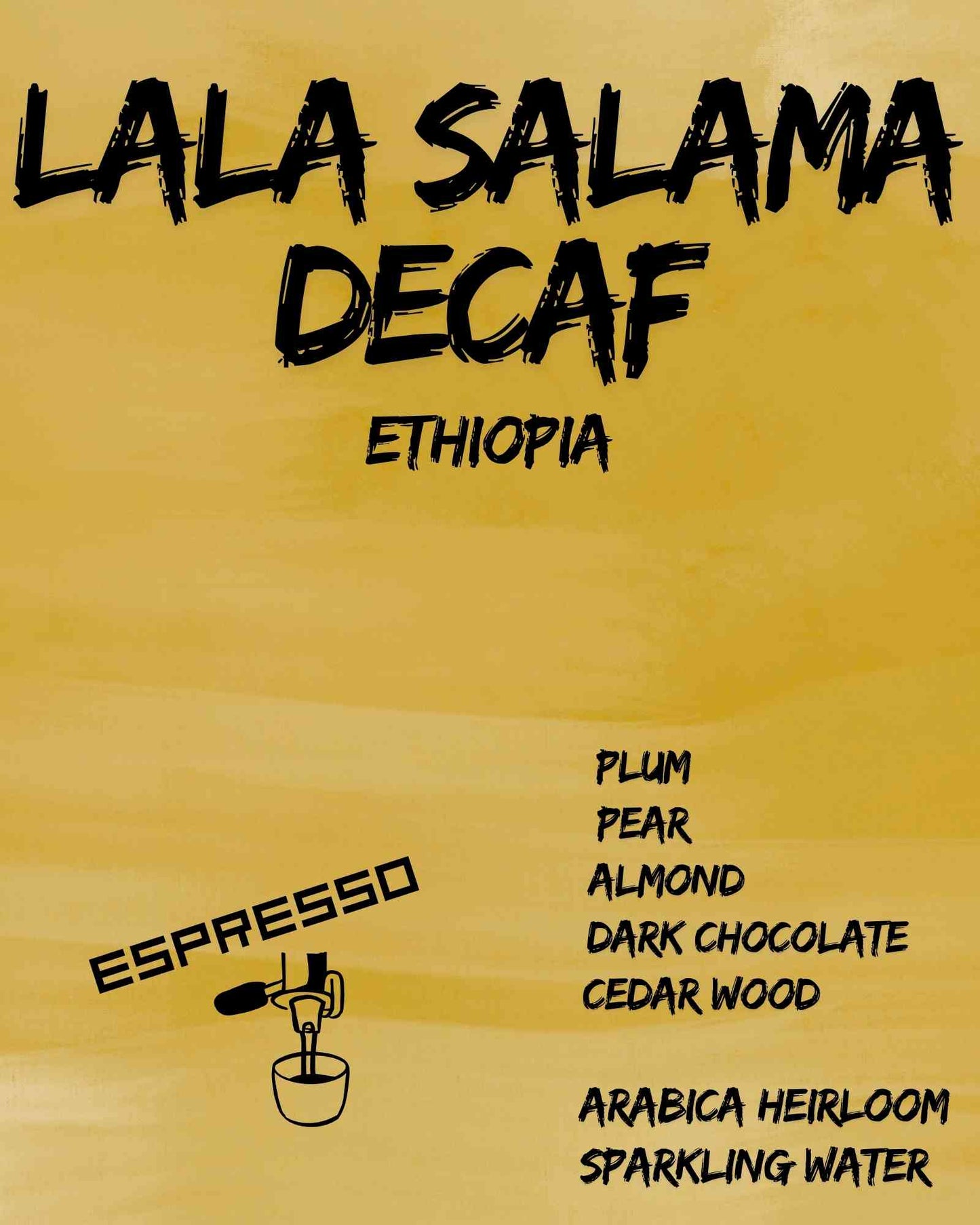 Ethiopia Espresso Lala Salama Sparking Water Decaf